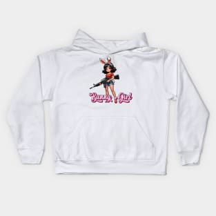 Tactical Bunny Girl Kids Hoodie